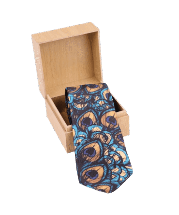 Printed Blue Tie