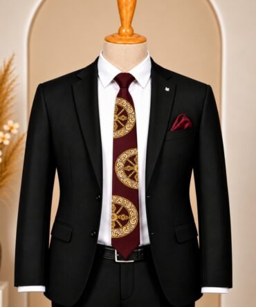 Pattachitra Hand Painted Brown Tie