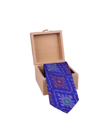 Pure Pochampally Ikaat Silk,Blue Patterned