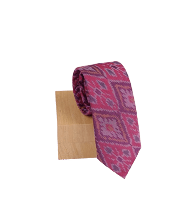 Magenta Ikaat Tie