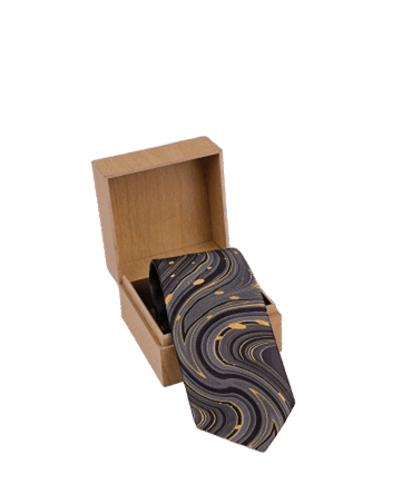 Black Base Print Tie