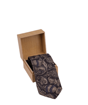 Black Print Tie
