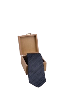 Pure Raw Silk Dark Blue Tie