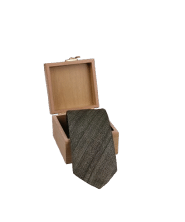 Pure Raw Silk Grey Tie