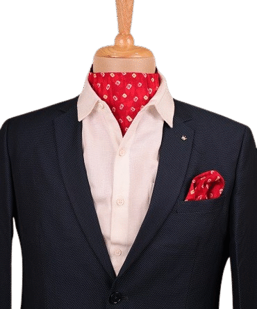 Red Rayon Silk,Tie And Dye Cravate